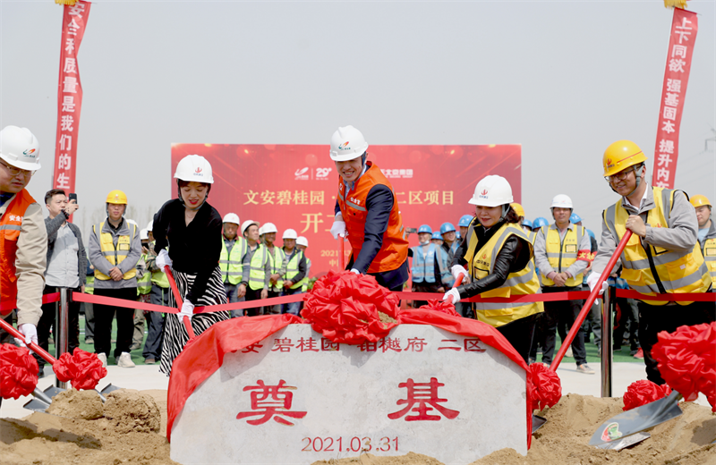 2021年3月31日，由北京集团承建的碧桂园·铂樾府二区工程正式开工，携手建设单位、监理单位一同在项目部举行了隆重的奠基仪式。